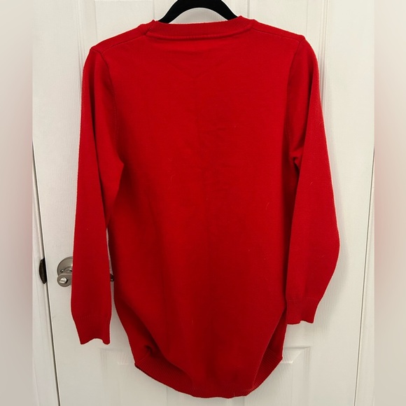 Red Swan Tunic Sweater, Sz M - Picture 4 of 6